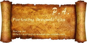 Portschy Annamária névjegykártya